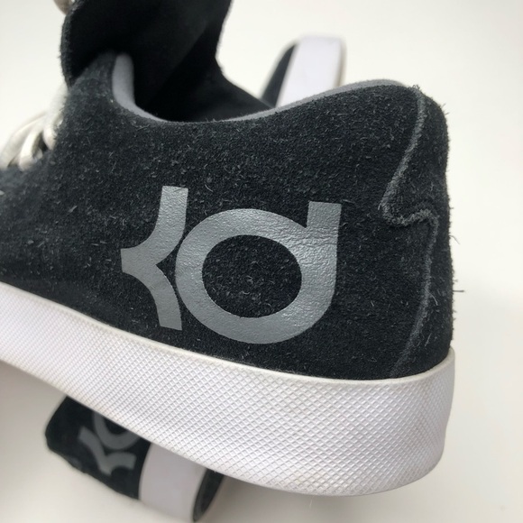 NIKE KD Kevin Durant Vulc GS Black Silver White Lace-up Basketball Sneakers Shoe - Picture 11 of 15